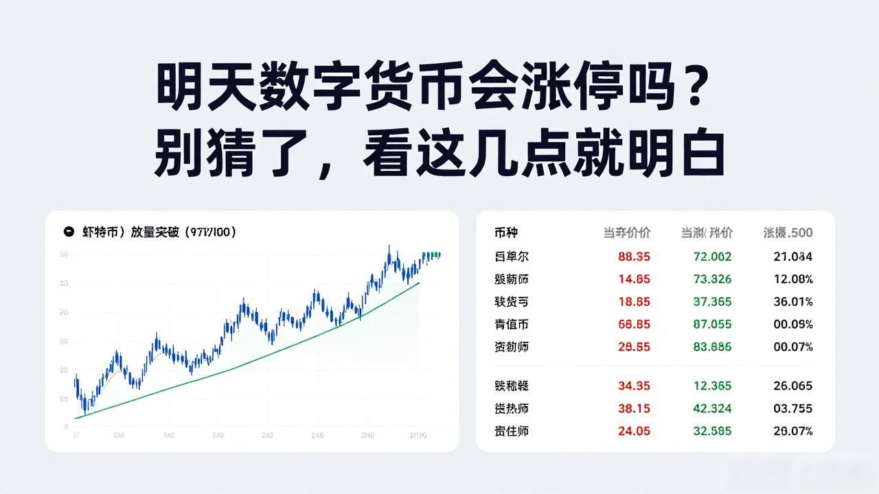 明天数字货币会涨停吗？别猜了，看这几点就明白