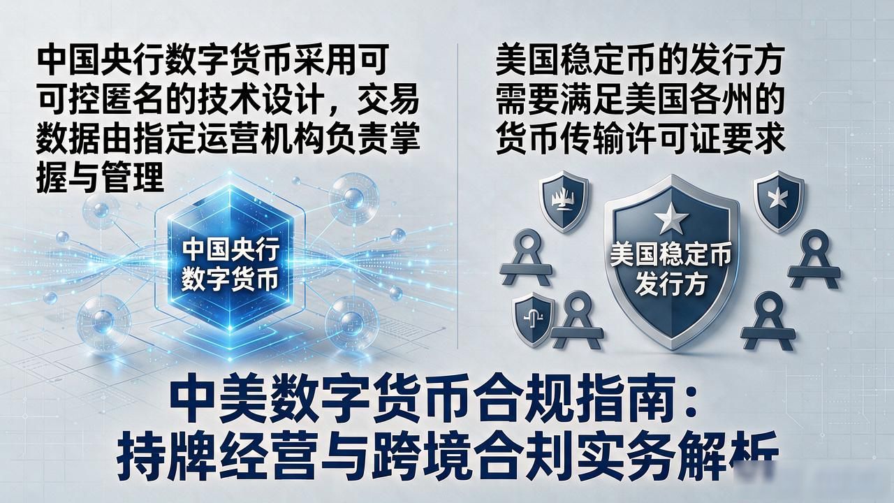 中美数字货币合规_中美数字货币监管差异 跨境数字资产业务合规路径 央行数字货币与稳定币技术架构对比