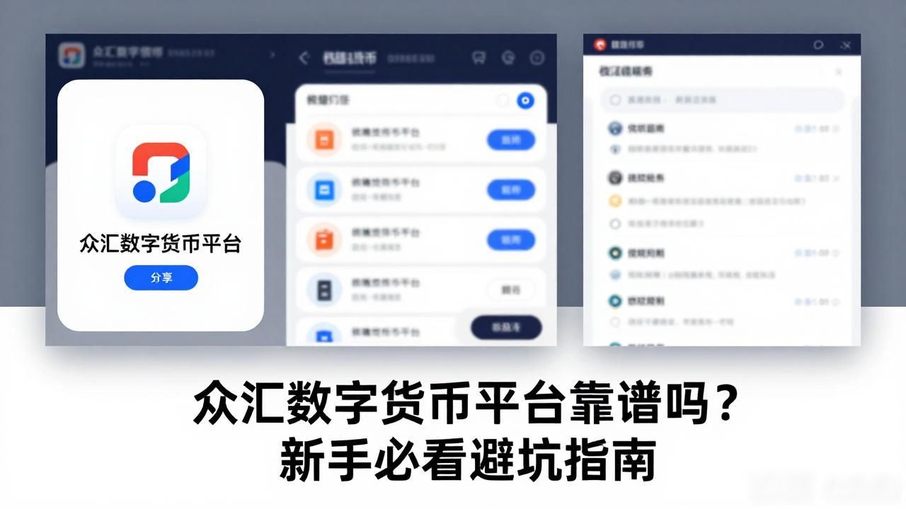 众汇数字货币平台靠谱吗？新手必看避坑指南