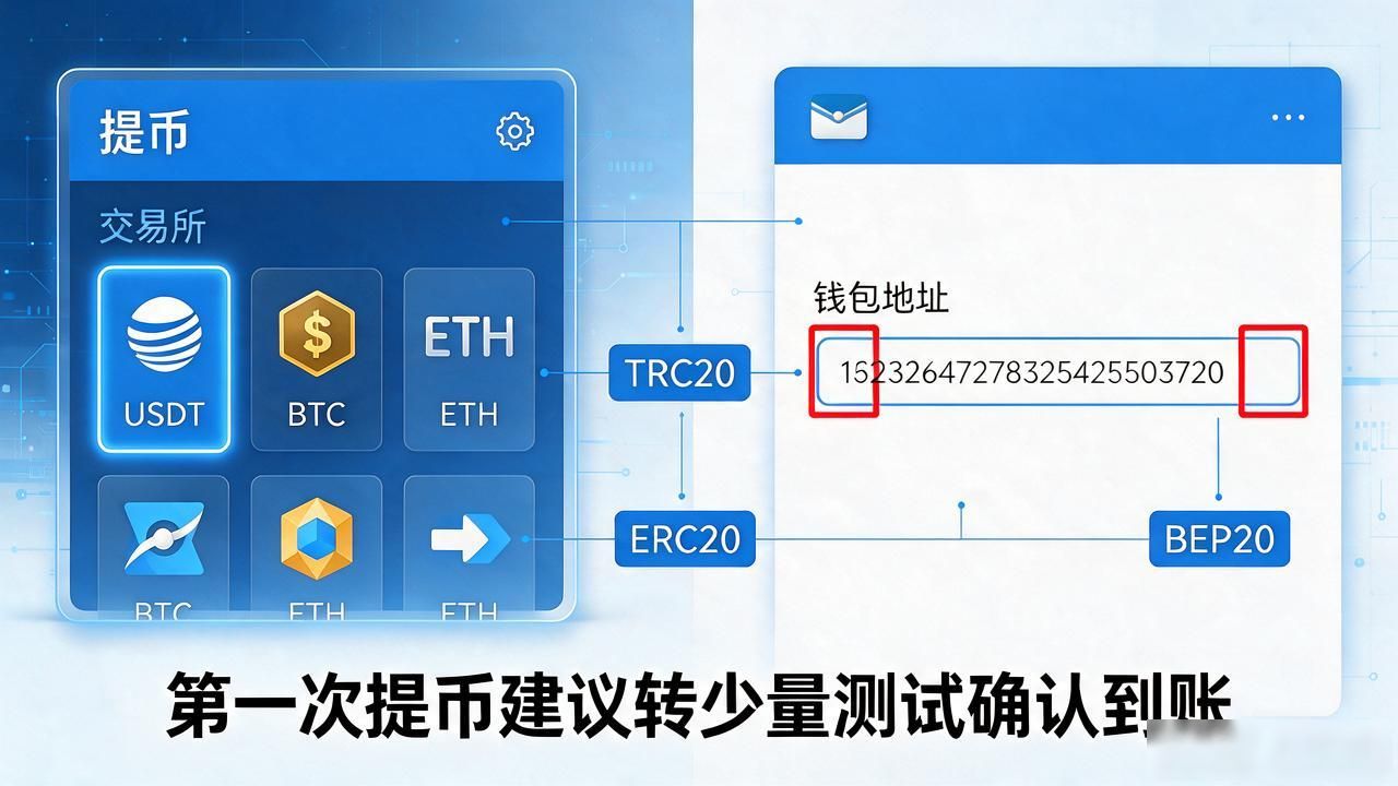 币圈提币详细步骤_USDT提币网络选择与手续费_怎么取的数字货币