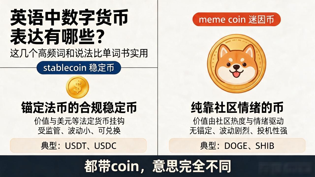 英语中数字货币表达_币圈行话翻译指南_数字货币英语术语区分