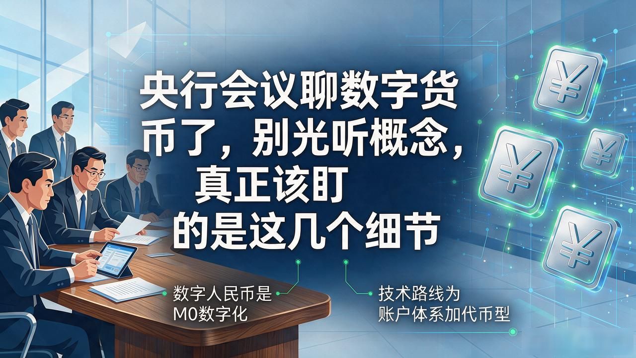 央行会议聊数字货币了，别光听概念，真正该盯的是这几个细节
