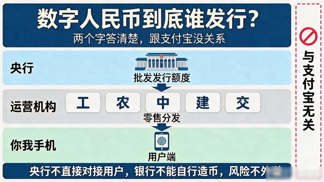 数字人民币到底谁发行？两个字答清楚，跟支付宝没关系