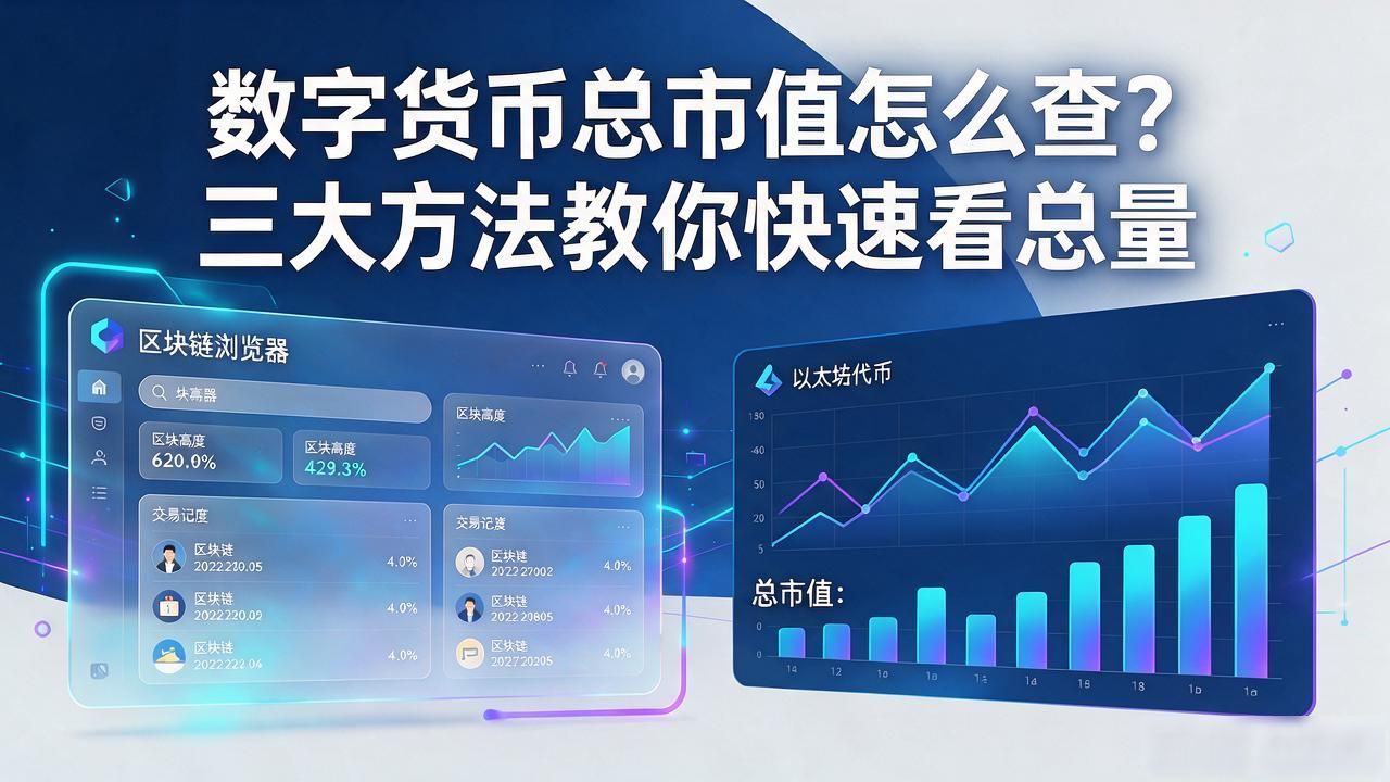 数字货币市值查询的常用工具_数字货币怎么看总额_怎么查看数字货币总市值的方法