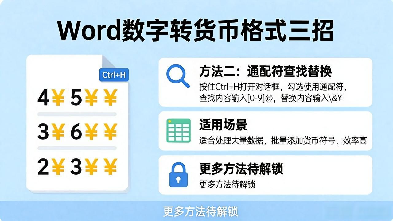 Word数字变货币格式？三招教你轻松搞定