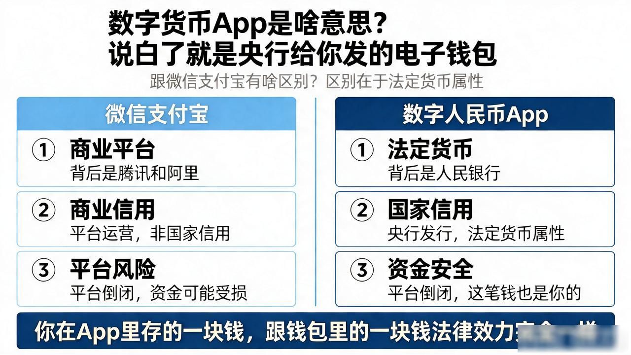 数字货币app是啥意思？说白了就是央行给你发的电子钱包