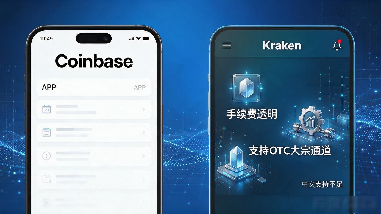 Coinbase_vs_Kraken手续费比较_美国数字货币app_US_digital_currency_trading_experience