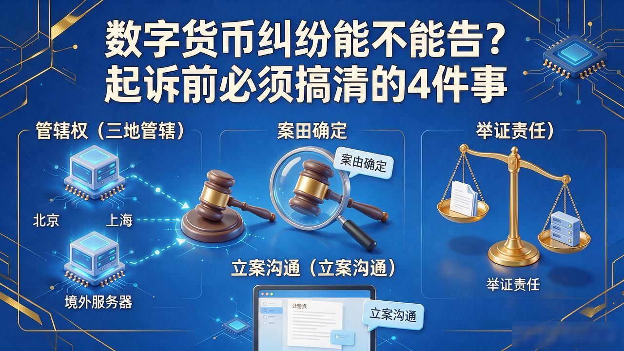 数字货币纠纷能不能告？起诉前必须搞清的4件事