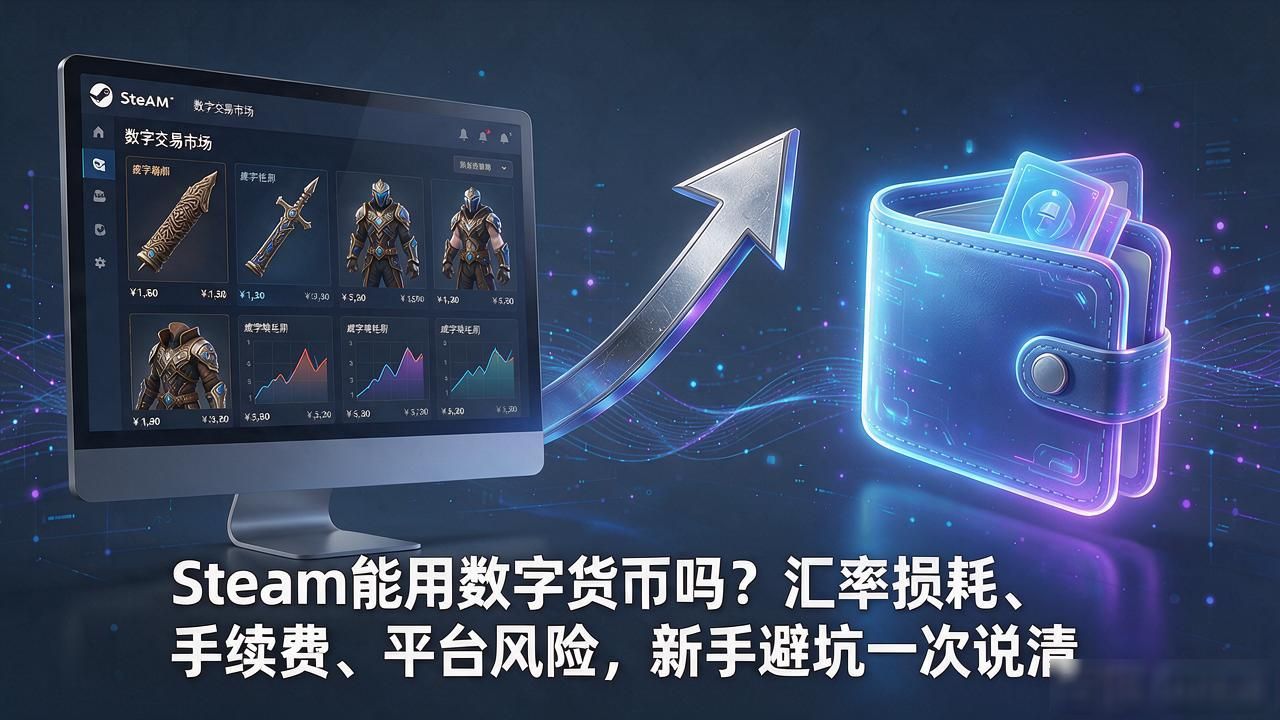 Steam能用数字货币吗？汇率损耗、手续费、平台风险，新手避坑一次说清