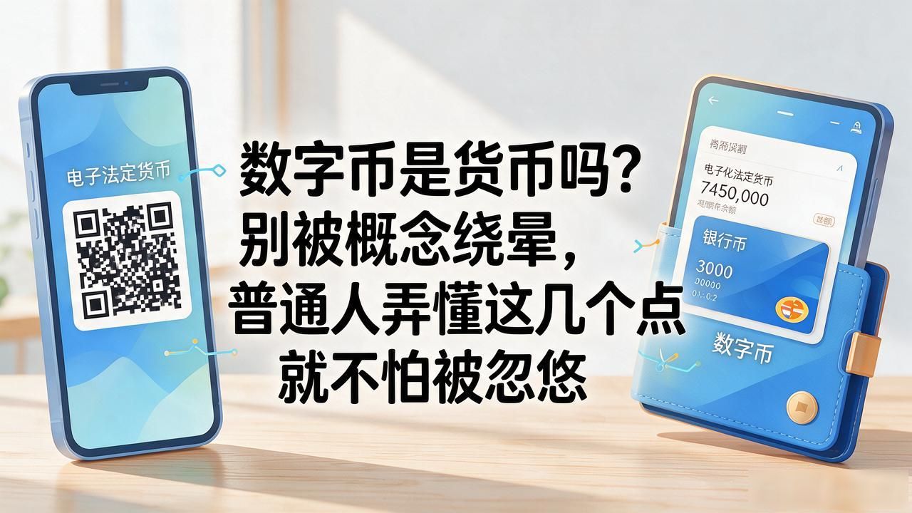 数字币是货币吗？别被概念绕晕，普通人弄懂这几个点就不怕被忽悠