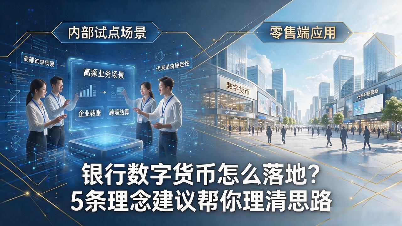 银行数字货币怎么落地？5条理念建议帮你理清思路